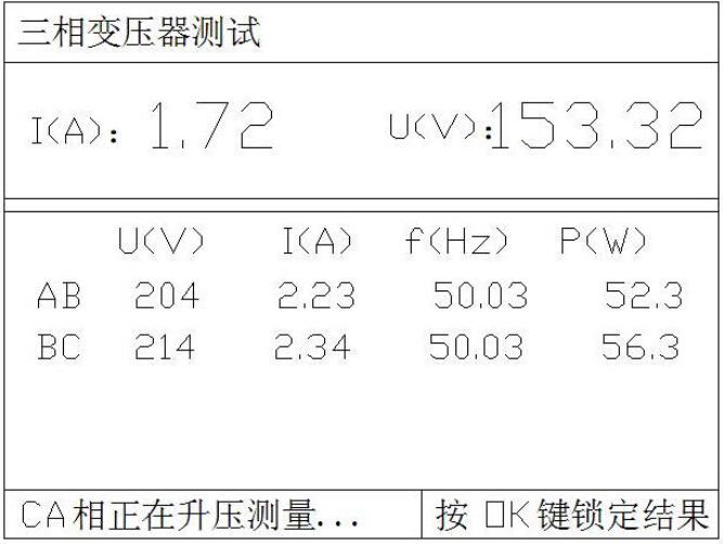 三相測量過程